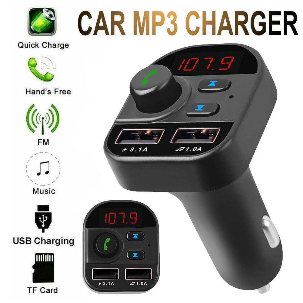 Máy Nghe Nhạc MP3 Kiêm Đài FM Có Màn Hình LCD Hỗ Trợ Thẻ Nhớ TF Cho Xe Hơi