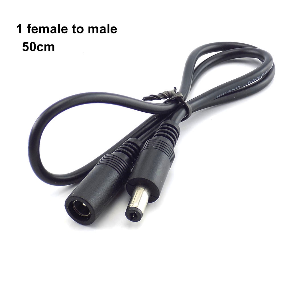 Dây Cáp Chia Nguồn 1 Female Sang 2 3 4 5 6 8 Chiều DC 5.5x2.1mm Cho Đèn Led Dây cctv