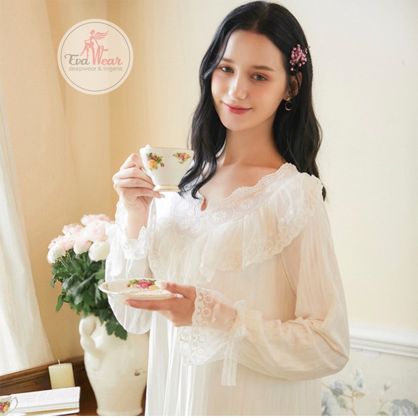 Váy ngủ tiểu thư  phong cách retro