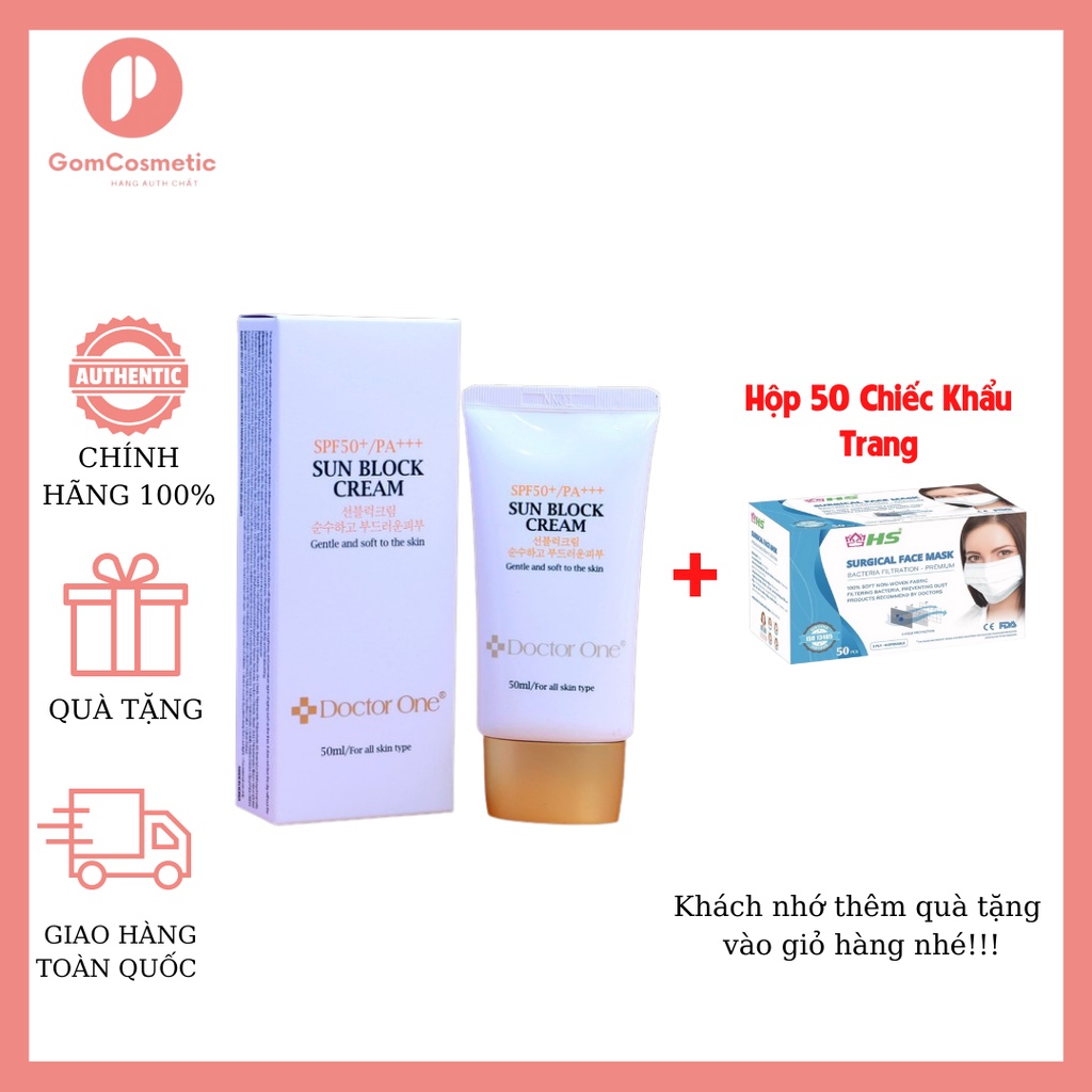 Kem Chống Nắng Dưỡng Ẩm Cho Da Khô Sun Block Doctor One Cream SPF50+/PA+++ 50ml