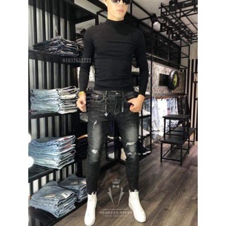 Áo len NAM cổ 3 phân siêu hót A03