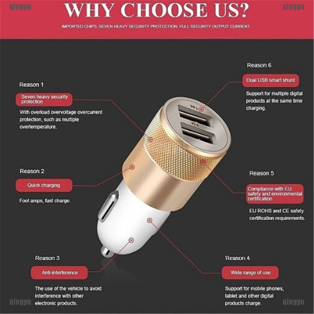 ❤❤ Sạc Nhanh DC 3.1A 2 CổNg USB Cho ĐiệN ThoạI