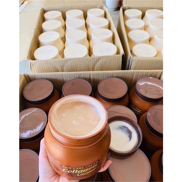 Hấp dầu kem ủ tóc Collagen Karanz dừa lùn  chuyên dùng cho spa