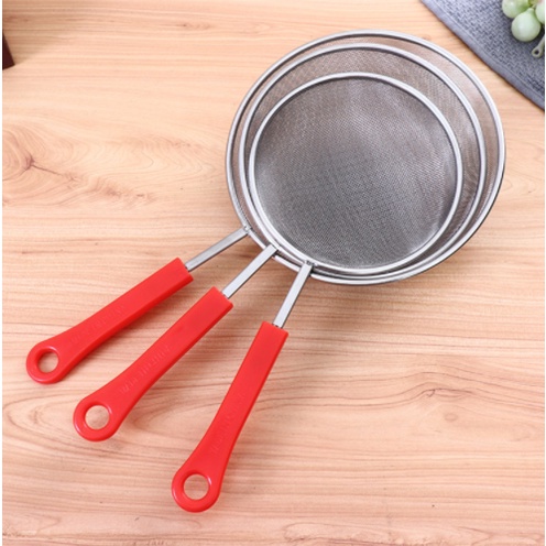 Vợt inox tay cầm màu đỏ