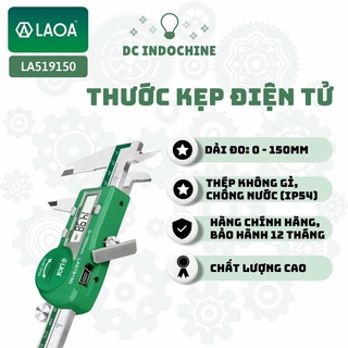 Thước cặp điện tử Vernier kỹ thuật số 6 inch 150mm, thép không gỉ, chống thấm nước LAOA LA519150, hàng chính hãng