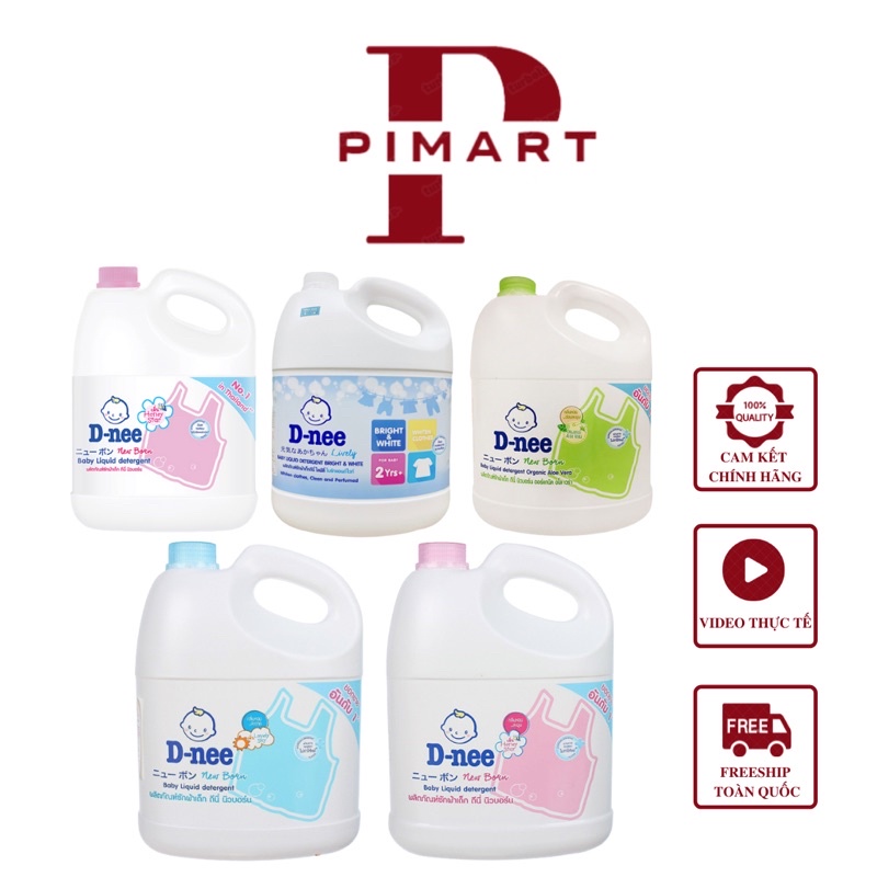 Nước giặt Dnee Thái Lan hàng nội địa can to 3000ml