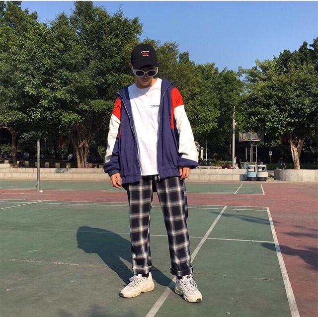 Quần baggy caro ống suông 3 màu szie M , L 45kg - 75kg DTL | BigBuy360 - bigbuy360.vn