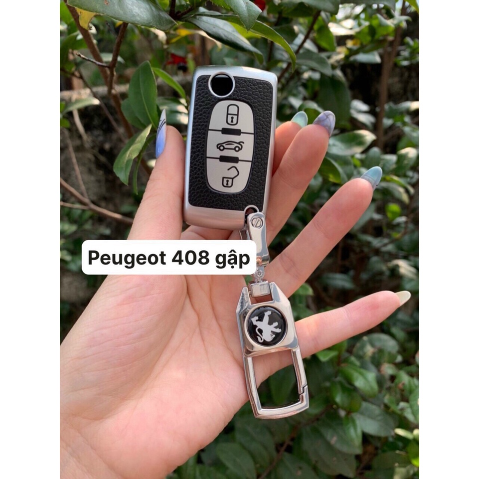 Ốp  khoá xe Peugeot TM, Peugeot 3008 FL chìa gập, Peugeot 408 gập chìa chất liệu TPU cao cấp