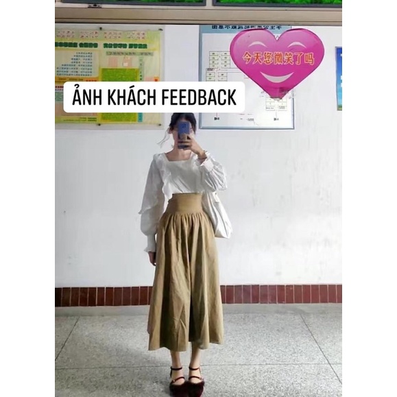 CHÂN VÁY VINTAGE CẠP CAO