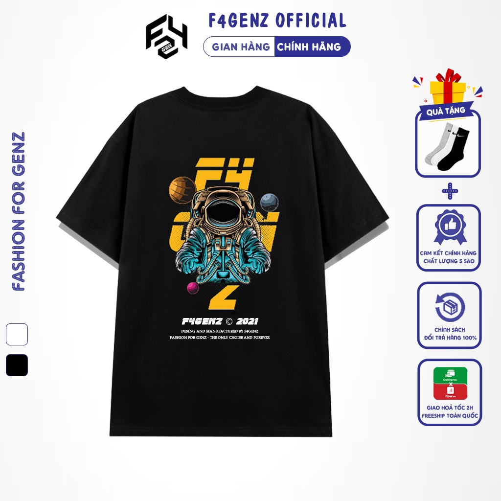 Áo thun tay lỡ nam nữ Phi Hành Gia F4GENZ Local Brand - Áo phông unisex form rộng Cotton Cao cấp phong cách Streetwear | BigBuy360 - bigbuy360.vn
