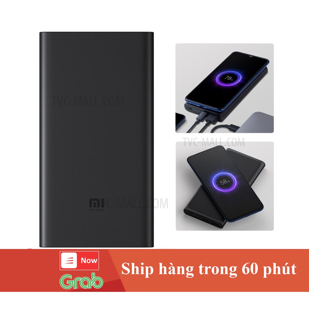 Sạc dụ phòng Xioami Power Bank Wpb15Zm - Hỗ trợ cảm ứng, sạc không dây 10000mAh