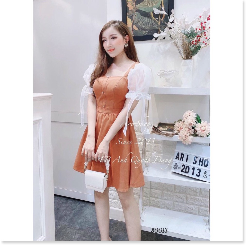 ĐẦM PHỐI VOAN,2 MÀU SINH DỘNG,HOẠ TIẾT TRƠN NHƯNG VÔ CÙNG SINH ĐỘNG KHÁNH AN FASHION