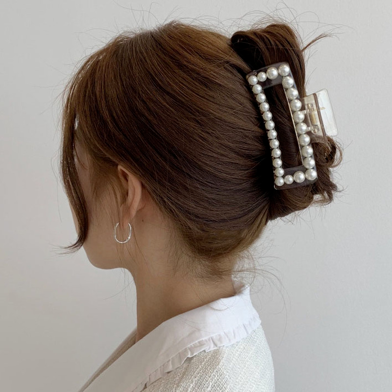 Kẹp Tóc Càng Cua Đính Ngọc Trai Thời Trang