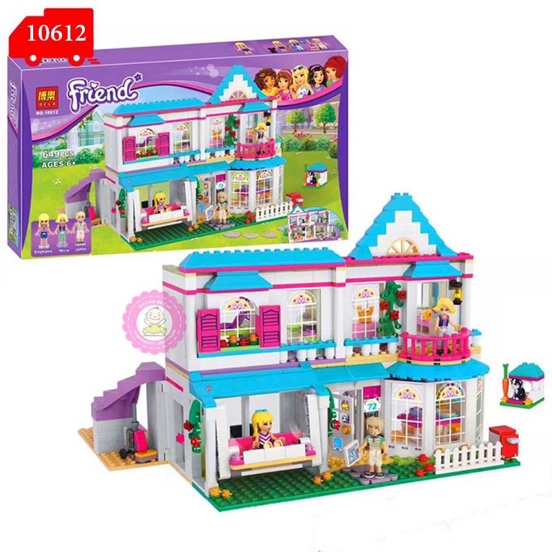 Lắp ráp xếp hình Friends 41314 Lepin 01014 Bela 10612 : Ngôi nhà của Stephanie 649 mảnh