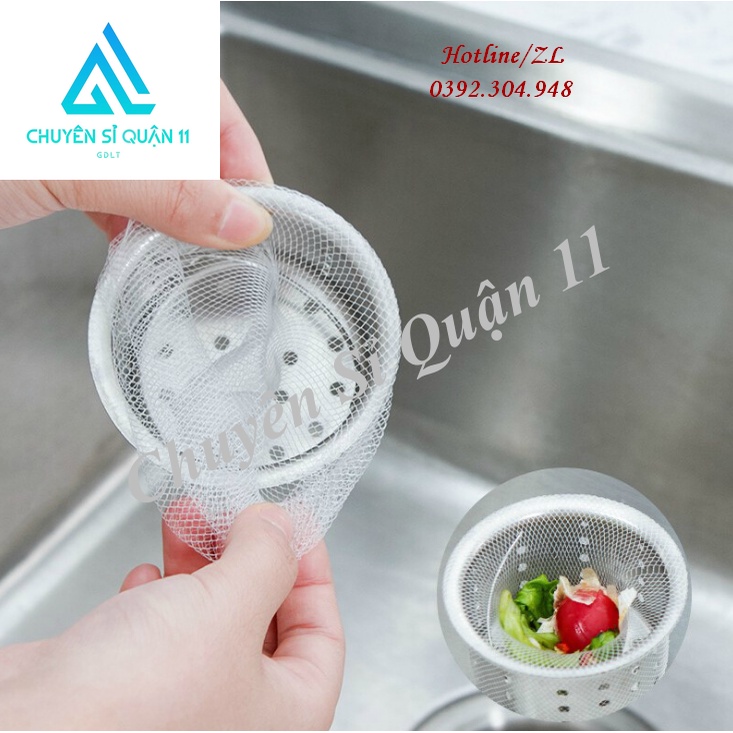 ❌SỈ 15K❌ Túi 100 lưới lọc rác bồn rửa chén giúp cho bồn rửa chén không bị nghẽn tắc rác LuoiLR100