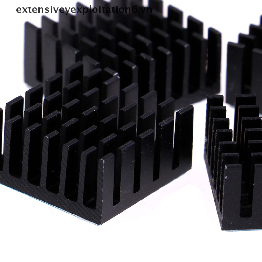 Set 5 Bộ Tản Nhiệt Bằng Nhôm E6VN / 5 Cái Cho Chip Điện Tử 25 * 25 * 10mm