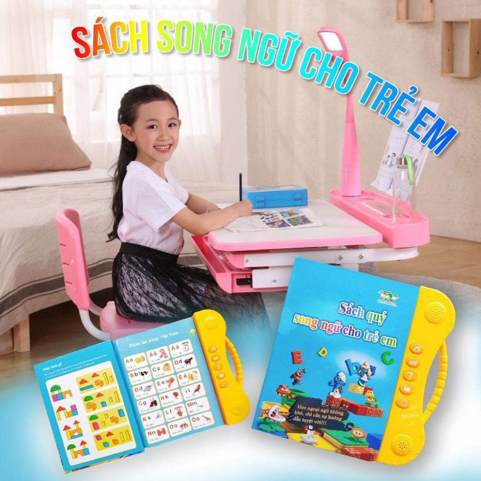 SÁCH SONG NGỮ CHO BÉ HỌC TIẾNG ANH (TẶNG KÈM BÚT,XÓA) - KÈM VIDEO ẢNH THẬT