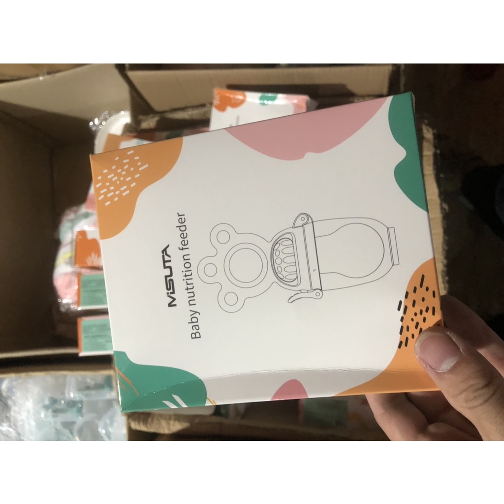 Túi nhai tập ăn dặm Misuta cao cấp tặng kèm 3 núm đủ size cho bé