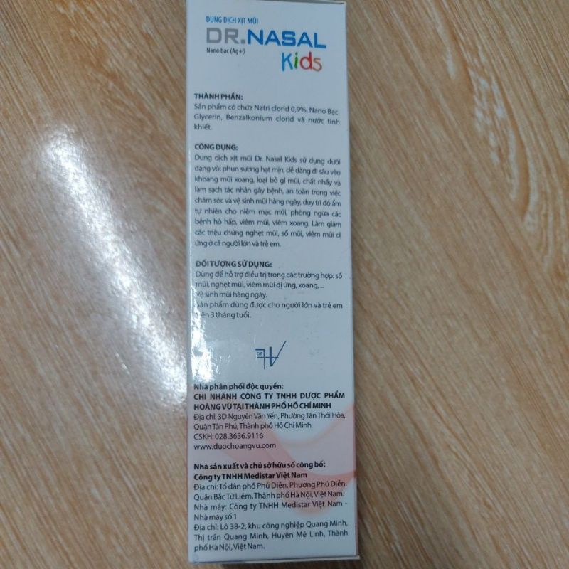 Dung dịch xịt mũi Dr.Nasal Kids