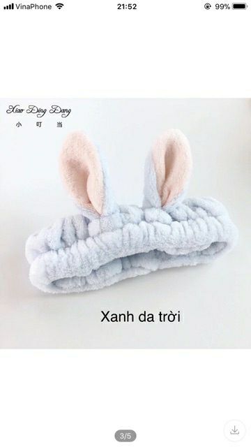 Băng Đô Tai Thỏ Vải Nhung 3D