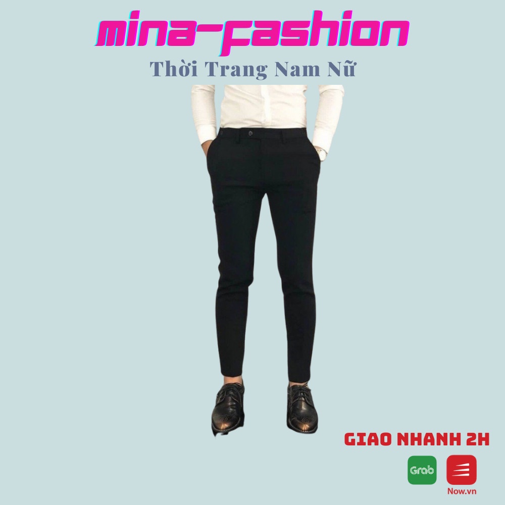 Quần Âu Màu Đen Dài Dành Cho Nam QTANA14 MinaFashion