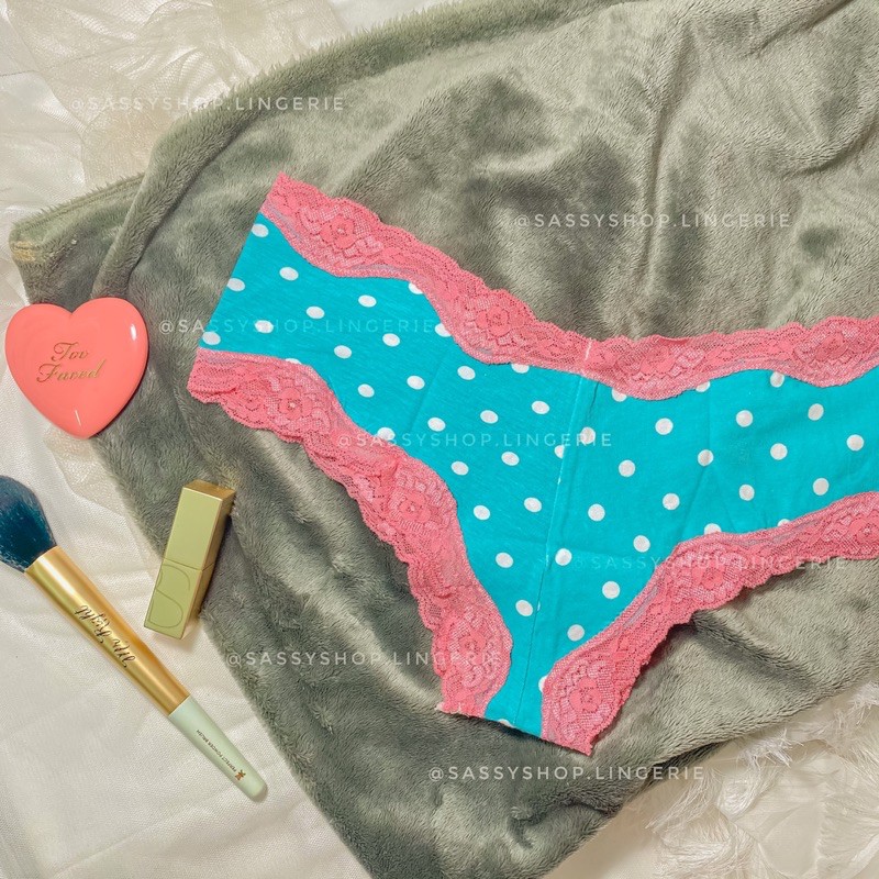 Quần lót nữ VIC dáng cheeky nửa mông chất cotton hoạ tiết cao cấp cho nữ