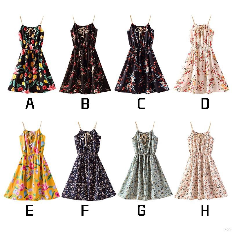 Đầm Sát Nách Hoạ Tiết Hoa Phong Cách Bohomian