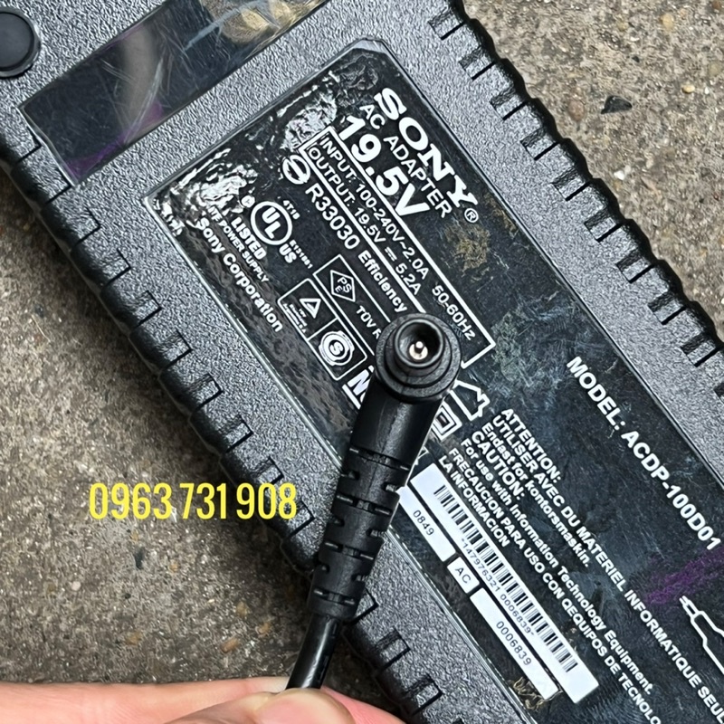 Dây nguồn tivi Sony 19.5V 5.2A hàng chính hãng indonesia