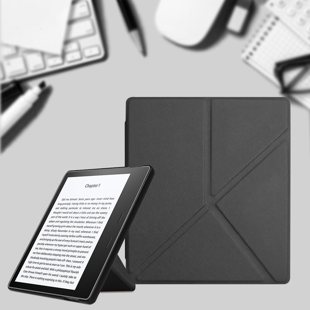 Vỏ Origami cho Kindle Oasis 2019, Vỏ đứng bằng da PU cho Kindle Oasis 3 Vỏ bảo vệ gấp từ tính
