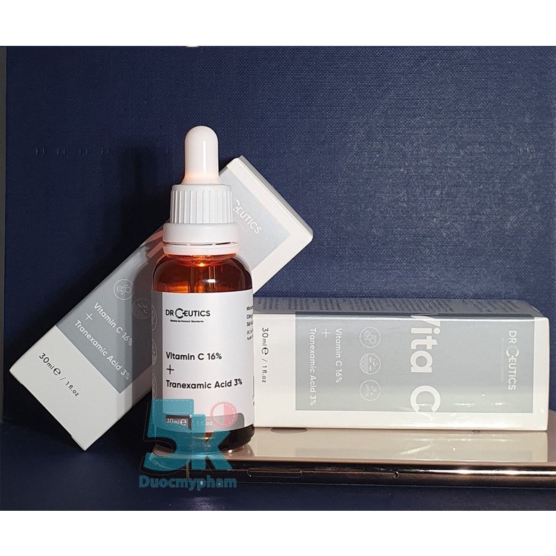 Serum Vitamin C DrCeutics - Ngừa Lão Hóa, Sáng Da, Mờ Thâm Nám - VitaminC 16% + Tranexamic Acid 3%