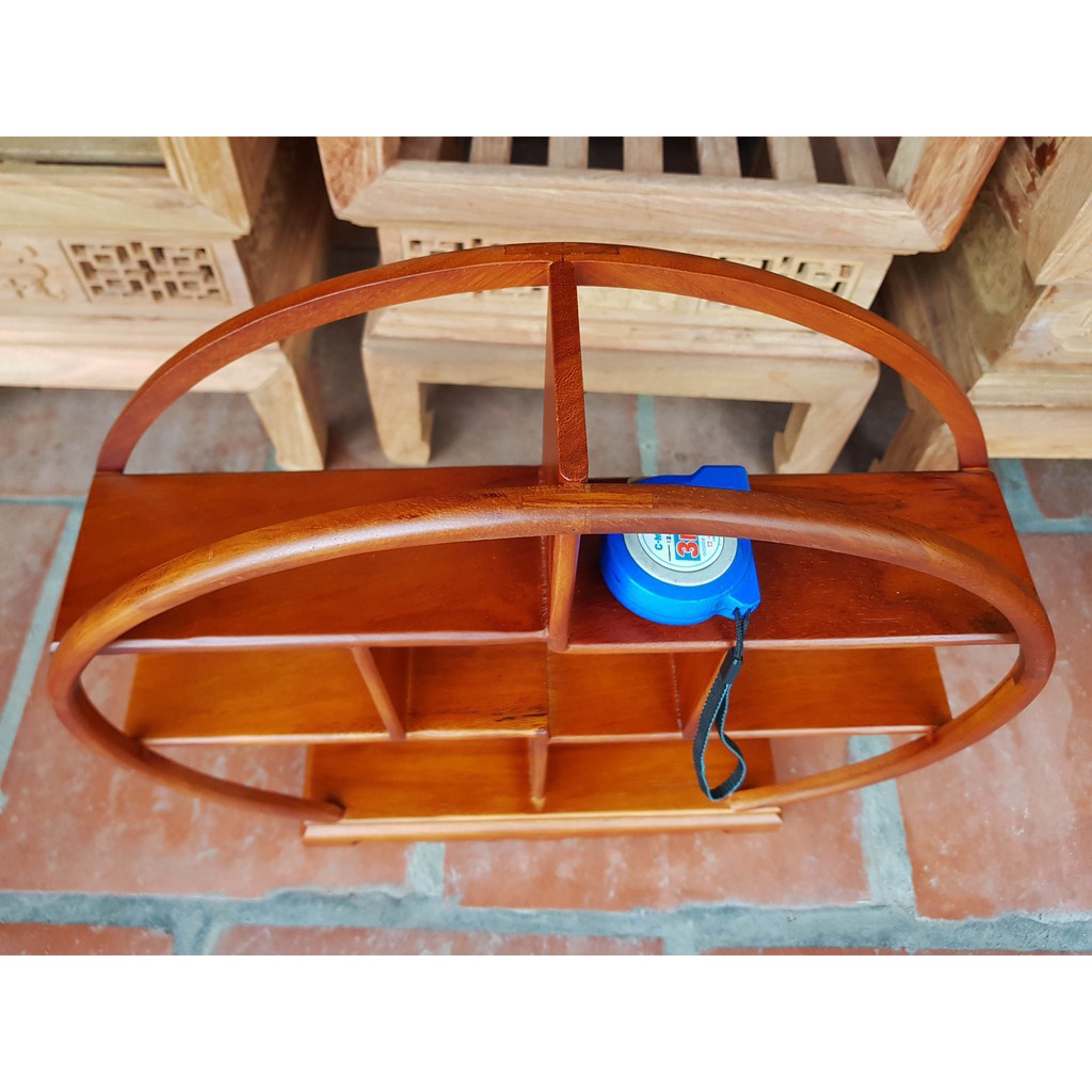 Kệ mini gia dụng gỗ gõ cao cấp sang trọng