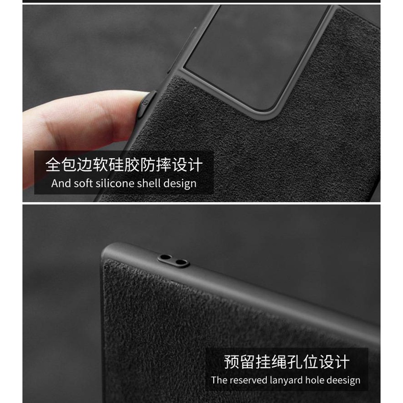 Ốp Điện Thoại logo Alcantara Cho Samsung S21 Ultra S22 S23 Note 20 Galaxy Note 10 Lite S20 Plus S20FE 5G S10 X Note 9