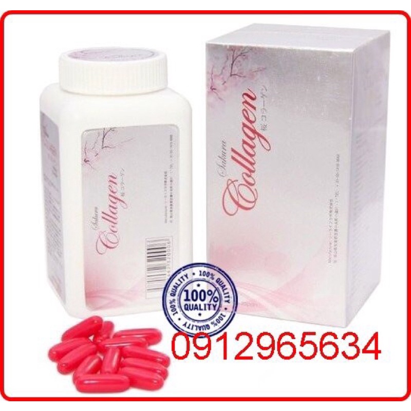 Viên uống Collagen Sakura nhập khẩu từ Nhật Bản bổ sung dinh dưỡng cho phụ nữ đẹp da đẹp dáng khoẻ mạnh trắng da 120v