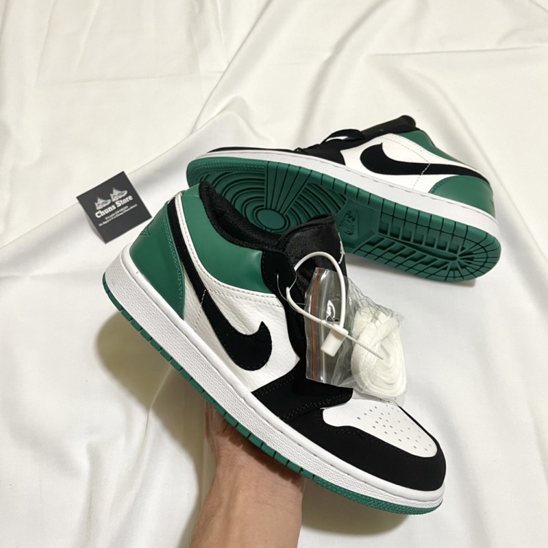 Giày Jordan xanh lá đen thấp cổ ⚡️FREE_SHIP⚡️,giày JD 1 xanh lá cao cấp