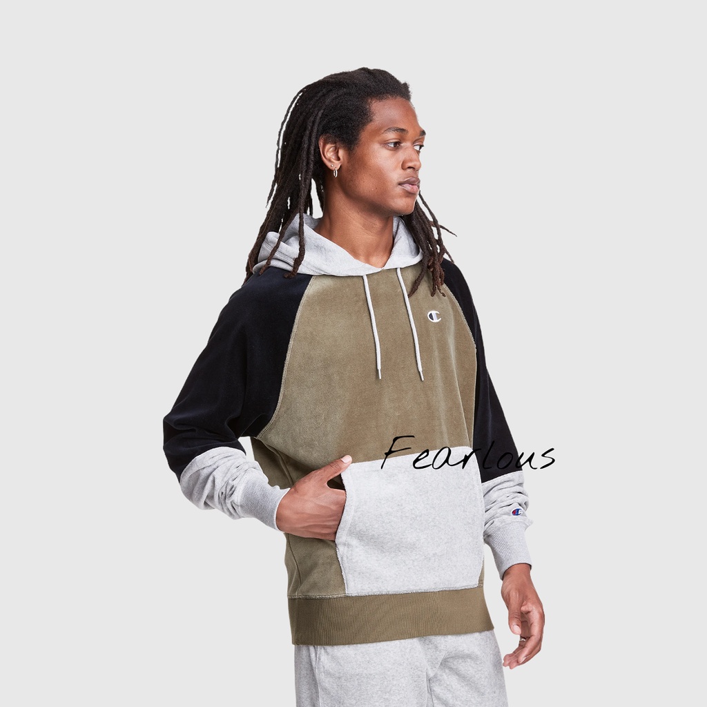 CHÍNH HÃNG | ÁO HOODIE CHAMPION VELOUR PULLOVER HOODIE PURPULE | FEARLOUS.VN