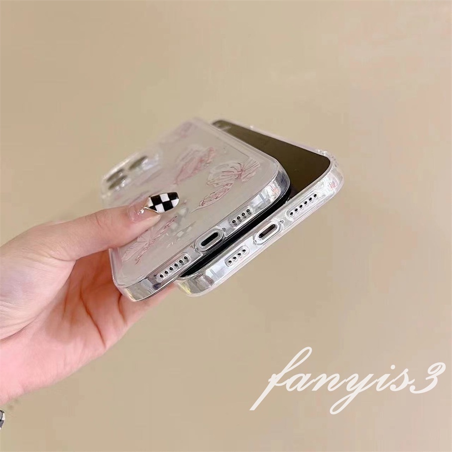 Ốp Điện Thoại TPU Mềm Trong Suốt Họa Tiết Bướm Cho iPhone 14 13 12 11 Pro Max XS Max XR X XS 8 7 6s 6 Plus SE 2020