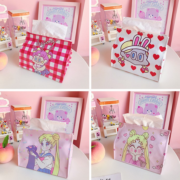 Vỏ Bọc Hộp Khăn Giấy Cao Cấp Sailor Moon Thủy Thủ Mặt Trăng Cực Cute