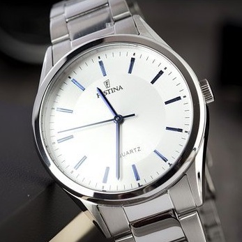 Đồng hồ nam chính hãng Festina F16875/3 chống nước 5 ATM, cọc số và kim màu xanh ấn tượng, dây thép không gỉ cao cấp