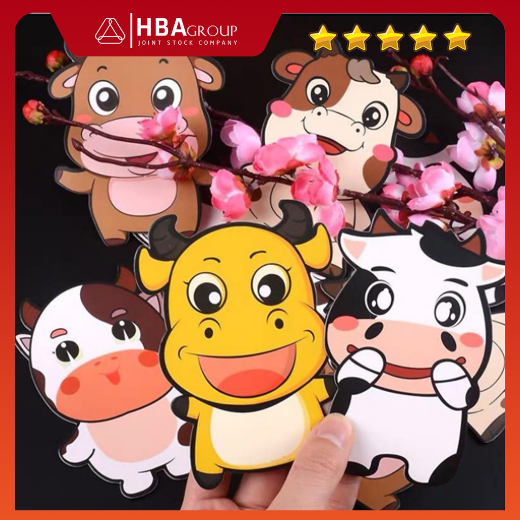 Lì xì trâu mẫu mới 2021. Lì xì Tết Tân Sửu. Lì xì Tết cute