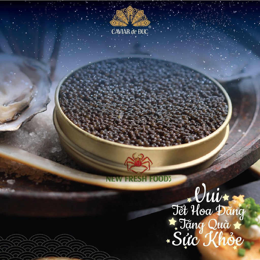 TRỨNG CÁ TẦM NGA CAO CẤP - CAVIAR DE DUC - 50GRAM/HỘP