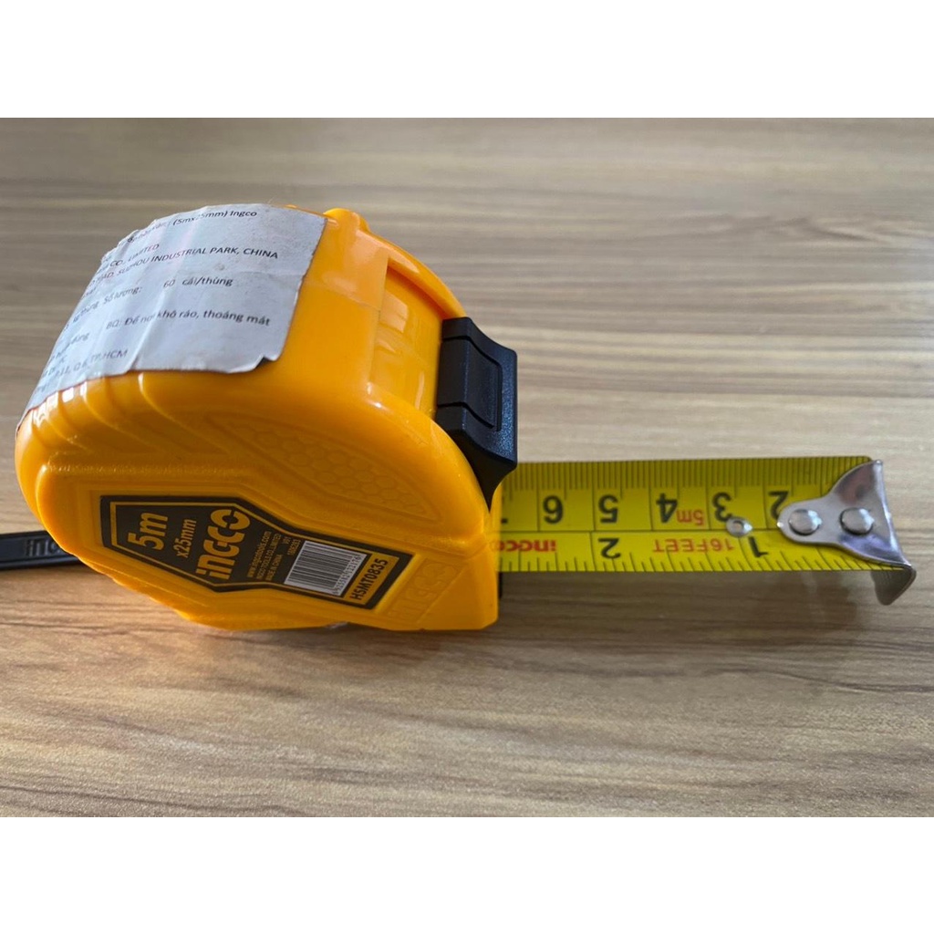 Thước cuộn thép nền vàng Ingco HSMT08352