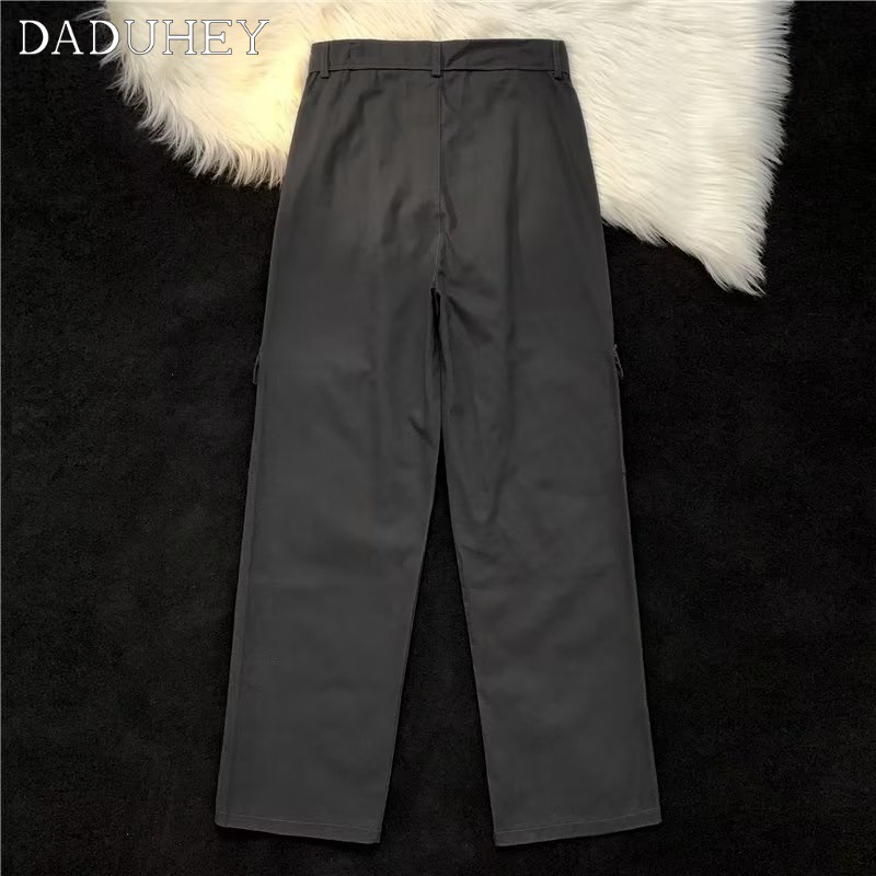 DaDuHey Men's Thin Multi-Pocket Loose Casual Pants 2022 New Fall Korean Trend Fashion Pants
