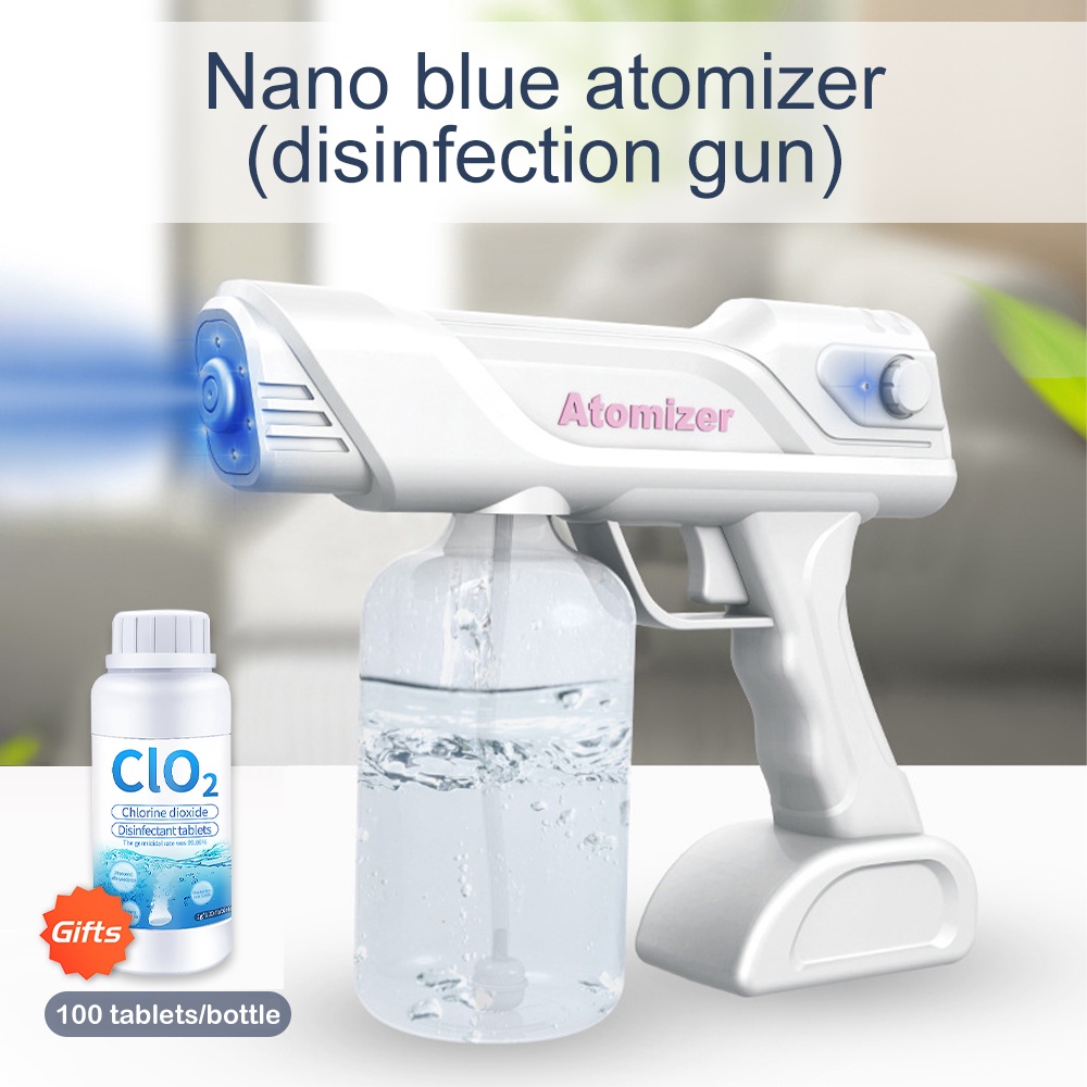 (Giao Hàng Miễn Phí) Máy Phun Sương Nano Blue Light Không Dây Sạc Usb 1000ml