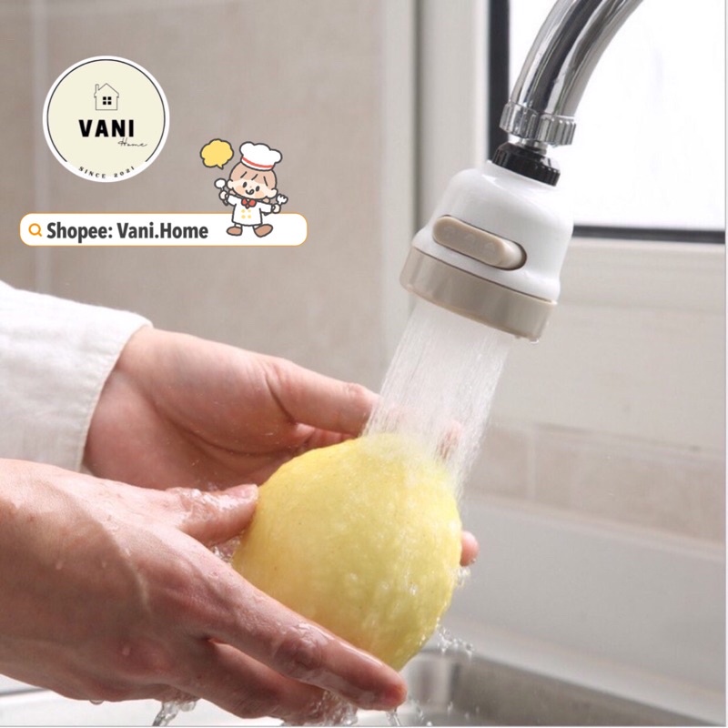 Đầu vòi nhựa rửa bát tăng áp có nút điều chỉnh xoay 360 độ - Vòi nối tăng áp lực nước, vòi rửa chén nhựa gắn bồn rửa tay