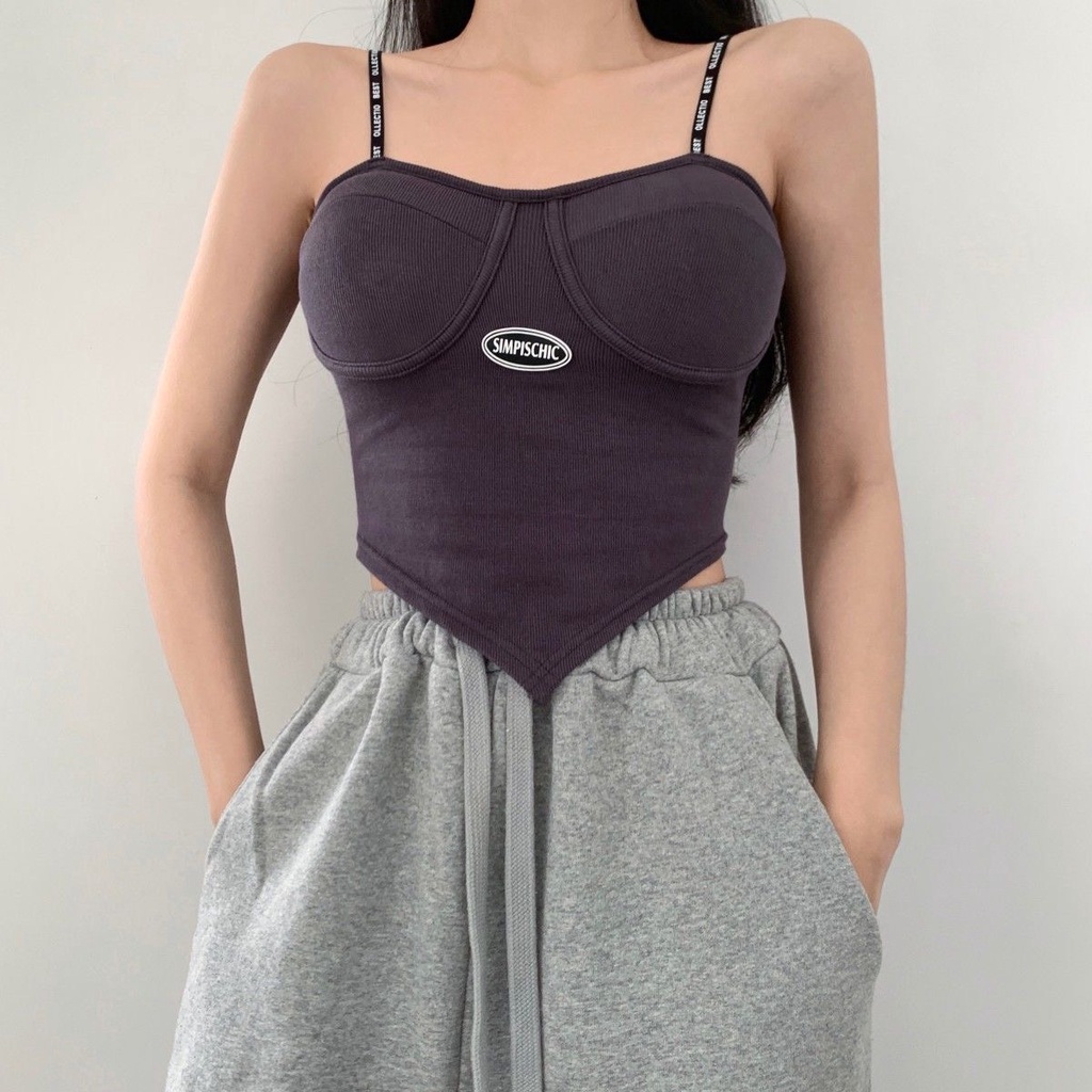 Áo Croptop Dây Chữ Ôm Body Smide Clothing