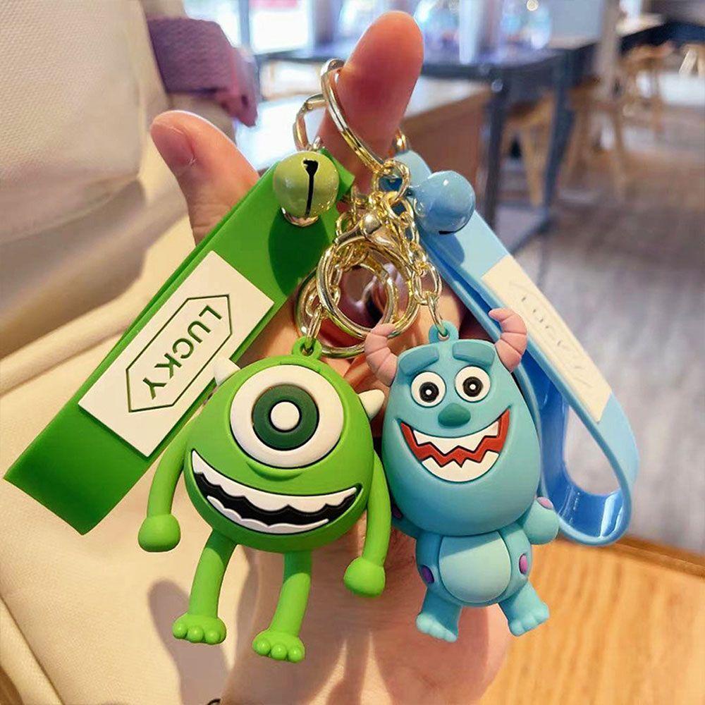 Móc Khóa Xe Hơi Bằng Silicone Hình Stitch Mắt To Cho Trẻ Em