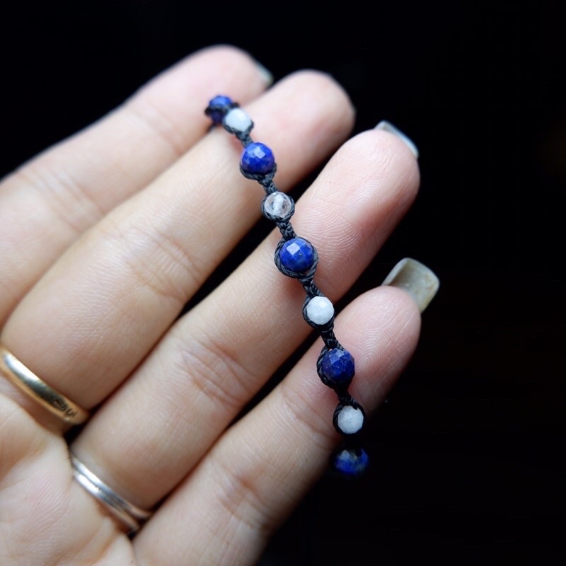 [Lapislazuli,Lapis,malachite] vòng tay handmade, đá thiên nhiên, thắt dây, thủ công