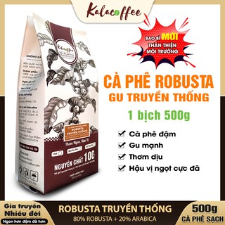  500g Cà phê Robusta Gu Truyền Thống tỷ lệ 8:2  80% Robusta + 20% Arabica  Nguyên Chất 100% Đậm đà,Thơm Sâu Hậu Ngọt 