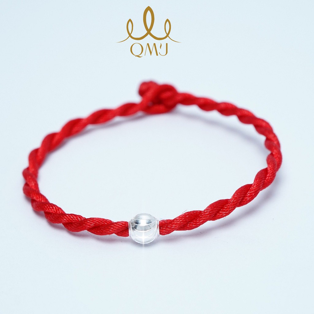 QMJ Vòng tay chỉ đỏ Bi bạc 925 mix dây tơ lụa xoắn, xinh xắn và may mắn - Q132 | BigBuy360 - bigbuy360.vn