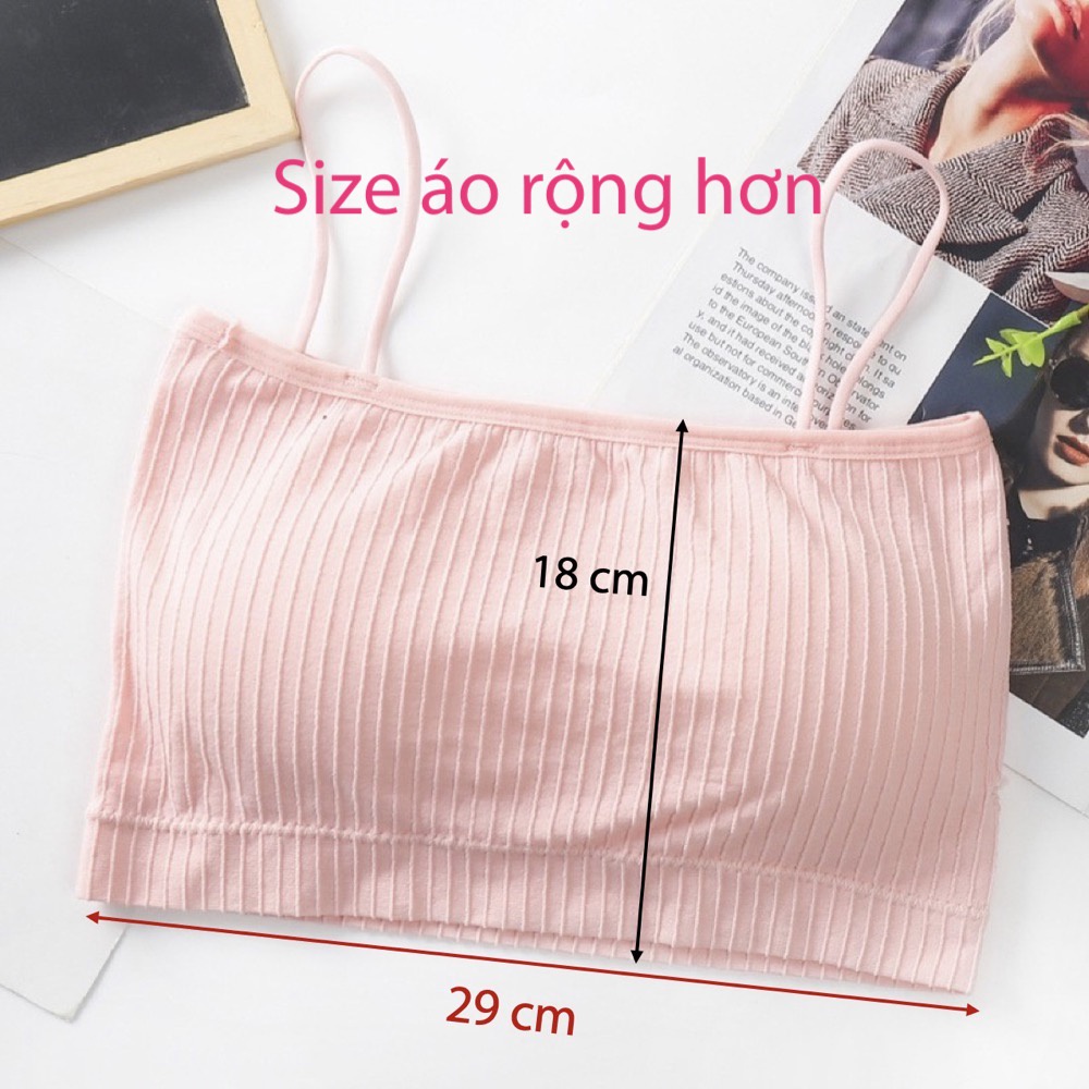 Áo bra hai dây RENEE áo croptop 2 dây chất cotton gân tăm đệm mỏng trẻ trung - AL70